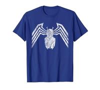 Marvel Venom Emblem White Camiseta, Hombre, Azul Real, XL