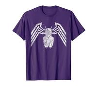 Marvel Venom Emblem White Camiseta, Hombre, Morado, XL