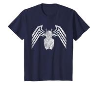 Marvel Venom Emblem White Camiseta, Niños, Azul Marino, 3 años