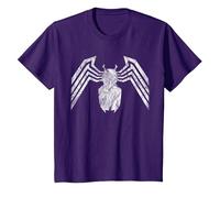 Marvel Venom Emblem White Camiseta, Niños, Morado, 4 años