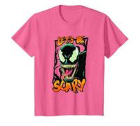 Marvel Venom Halloween Camiseta, Niños, Rosa Jaspeado, 2 años