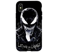 Marvel Venom: Que Haya carnicería Eddie Brock Black Carcasa para iPhone X/XS