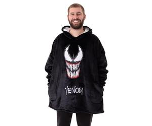 Marvel Venom Sudadera con Capucha para Hombre | Jersey con Capucha de Forro Polar para Adultos en Negro con Personaje de Venom | Ropa de Estar por casa con Forro Sherpa y Bolsillos | Mercancía