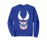 Marvel Venom Teeth Sudadera, Unisex para Adultos, Azul Real, L