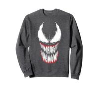 Marvel Venom Teeth Sudadera, Unisex para Adultos, Jaspeado Oscuro, L
