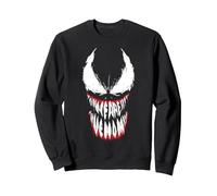 Marvel Venom Teeth Sudadera, Unisex para Adultos, Negro, XXL