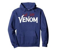 Marvel Venom We Are Venom Splatter Sudadera con Capucha, Unisex para Adultos, Azul Marino, M