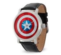 Marvel W001770 The Avengers Captain America Reloj analógico de Cuarzo, Negro, Vintage, Negro, Vintage