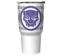 Marvel Wakanda Forever Logo Taza de viaje aislada de acero inoxidable de 27 onzas, 27 onzas, multicolor