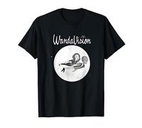Marvel WandaVision Wanda & Vision Retro Cartoon Moon Flight Camiseta