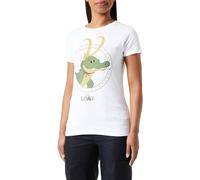 Marvel Wolokimts015 Camiseta, Blanco, XXL para Mujer