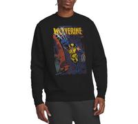 Marvel Wolverine Backstreet Strike Sweatshirt, Black Sudadera, Negro, S Unisex Adulto