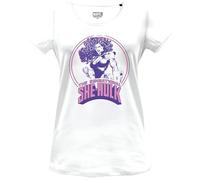 Marvel WOMARCOTS022 T-Shirt, Blanco, L Mujer, Blanco, L