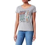 Marvel Womarcots033 Camiseta, Gris Melange, XXL para Mujer