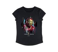 Marvel Women's Avengers: Endgame-Ironman Portrait - Camiseta de Manga Corta, Talla S, Color Negro, Negro, S