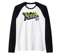 Marvel X-Men '97 Classic Logo Cyclops Wolverine Storm Jean Camiseta Manga Raglan