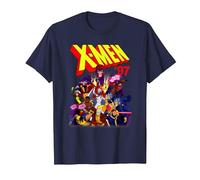 Marvel X-Men 97 Comic Camiseta, Hombre, Azul Marino, 5XL