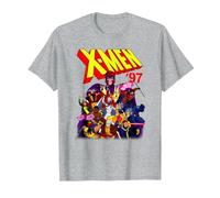 Marvel X-Men 97 Comic Camiseta, Hombre, Gris Jaspeado, 5XL