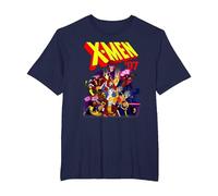 Marvel X-Men 97 Comic Camiseta, Hombre Tallas Grandes, Azul Marino, 5X Alto