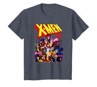 Marvel X-Men 97 Comic Camiseta, Niños, Azul Jaspeado, 10 años