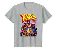 Marvel X-Men 97 Comic Camiseta, Niños, Gris Jaspeado, 2 años