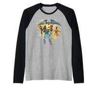 Marvel X-Men '97 Psylocke Archangel Sunspot Jubilee Cable Camiseta Manga Raglan