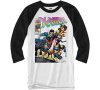Marvel X-Men Héroes 90's Camiseta Manga Raglán 3/4 Adulto Gráfica Blanca
