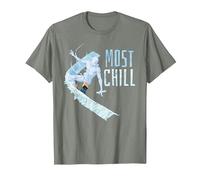 Marvel X-Men: Iceman: El Hombre de Hielo más frío Camiseta, Hombre, Verde Militar Jaspeado, S