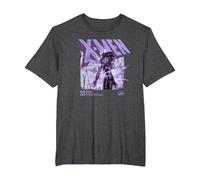 Marvel X-Men Jean Grey Info Camiseta, Hombre Tallas Grandes, Jaspeado Oscuro, 3X Alto