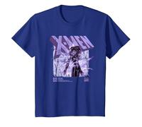 Marvel X-Men Jean Grey Info Camiseta, Niños, Azul Real, 8 años