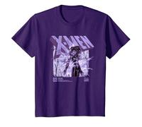 Marvel X-Men Jean Grey Info Camiseta, Niños, Morado, 10 años