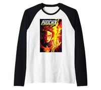 Marvel X-Men Jean Grey Phoenix Force Portrait Comic Cover Camiseta Manga Raglan