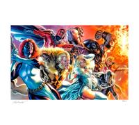 Marvel x-men litografia the brotherhood of mutants by felipe massafera