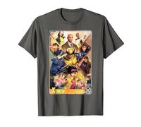 Marvel X-Men Mutant Super Heroes Trading Card Camiseta, Hombre, Asfalto, XXL