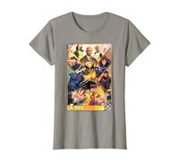 Marvel X-Men Mutant Super Heroes Trading Card Camiseta, Mujer, Pizarra, XS