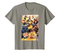 Marvel X-Men Mutant Super Heroes Trading Card Camiseta, Niños, Pizarra, 2 años