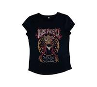 Marvel X-Men Phoenix Rising-Camiseta de Manga Larga para Mujer, Azul Marino, XL