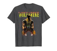 Marvel X-Men Wolverine Classic Claws out Camiseta, Hombre, Jaspeado Oscuro, XXL