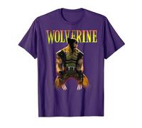 Marvel X-Men Wolverine Classic Claws out Camiseta, Hombre, Morado, XXL