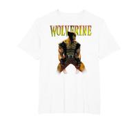 Marvel X-Men Wolverine Classic Claws out Camiseta, Hombre Tallas Grandes, Blanco, 5X Alto
