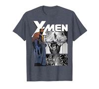 Marvel X-Men Wolverine & Darkhawk Legendary Camiseta, Hombre, Azul Jaspeado, 3XL
