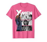 Marvel X-Men Wolverine & Darkhawk Legendary Camiseta, Hombre, Rosa Jaspeado, L