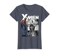 Marvel X-Men Wolverine & Darkhawk Legendary Camiseta, Mujer, Azul Jaspeado, S