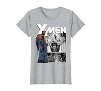 Marvel X-Men Wolverine & Darkhawk Legendary Camiseta, Mujer, Gris Jaspeado, M