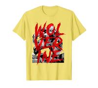 Marvel X-Men Wolverine Sees Red Graffiti Camiseta, Hombre, Limón, S