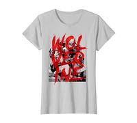 Marvel X-Men Wolverine Sees Red Graffiti Camiseta, Mujer, Plata, XXL