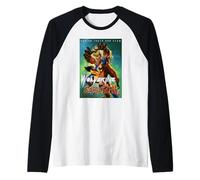 Marvel X-Men Wolverine Versus Sabretooth Cool Poster Camiseta Manga Raglan