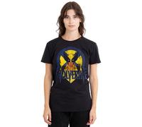 Marvel Xmen Retro Wolverine Camiseta de Mujer, Negro, XL