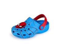 Marvel Zuecos de Spiderman para niños | Calzado Infantil sin Cordones con Adornos en Azul | Sandalias Tipo Chanclas con diseño de telaraña para Interior y Exterior con Correa Ajustable
