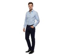 Marvelis Body Fit Camisa manga larga cuello New Kent blanco, Azul 11., 44
